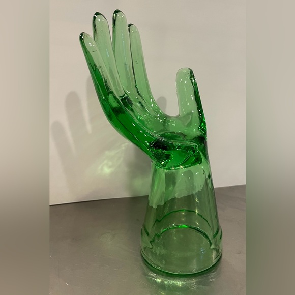 Green glass ring tree - Picture 4 of 9